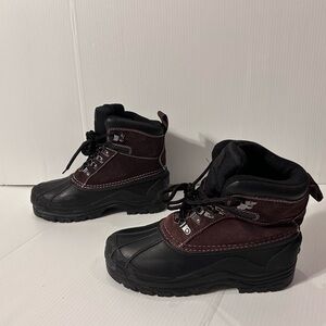 SMITH’S SMK2256BRW leather waterproof snow winter boots skids youth size 6